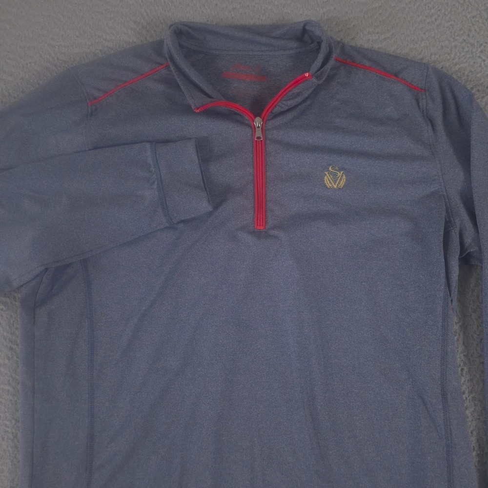 Johnnie-O Pullover Men L Blue Lammie Prep-Formance Sage Valley Golf Club Stretch